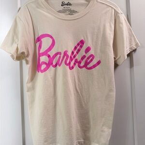 Barbie Cream T-Shirt with Pink Logo